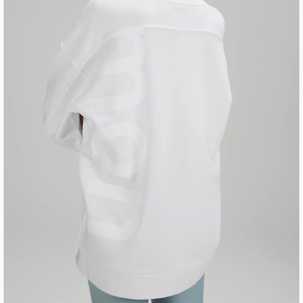 ❤️LULULEMON PERFECTLY OVERSIZED CREW* LOGO-WHITE❤️ - Picture 4 of 12